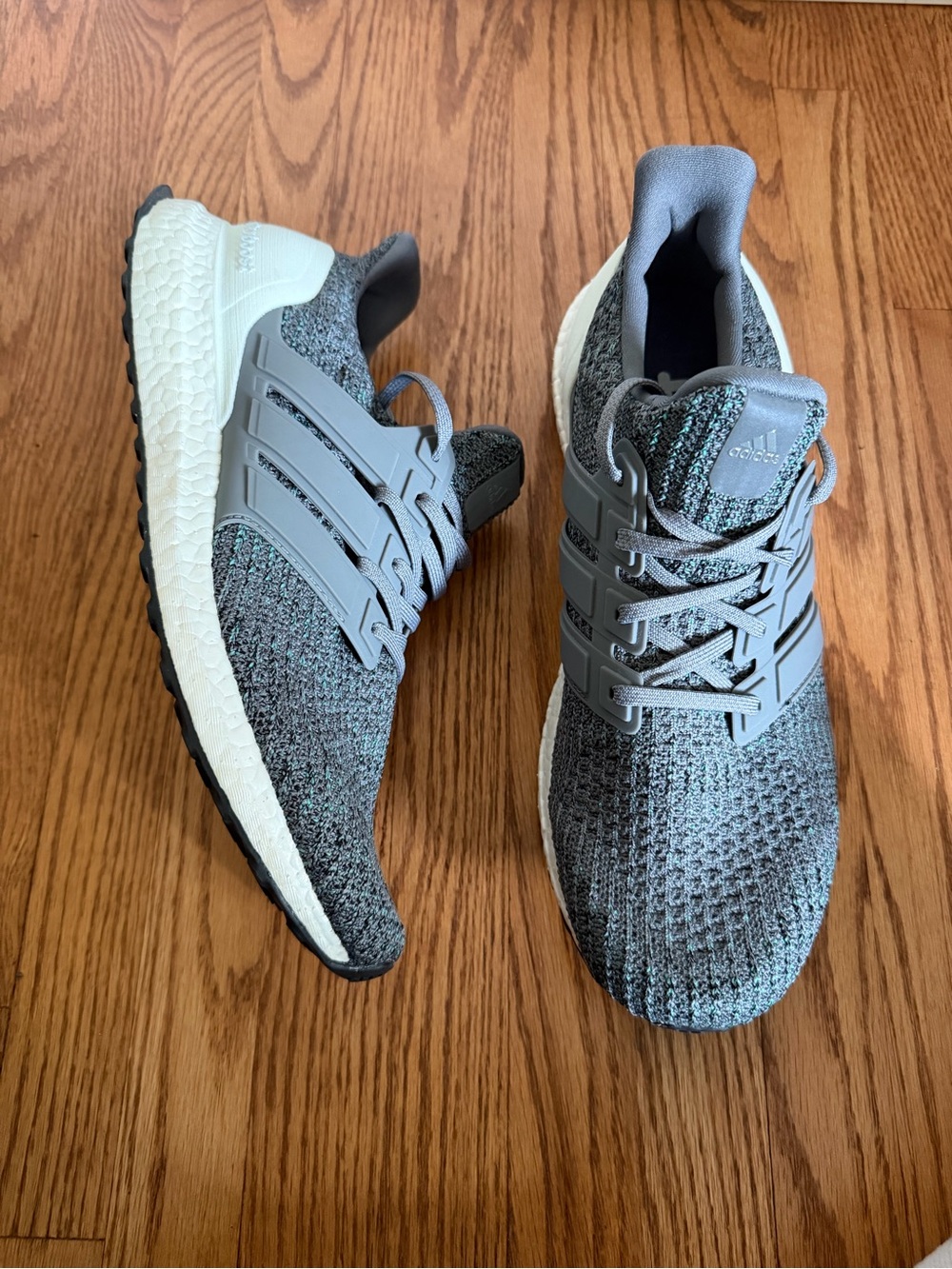 adidas Men’s Grey Knit Ultraboost Sneakers